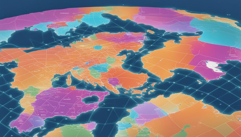 rozległe światowe mapy